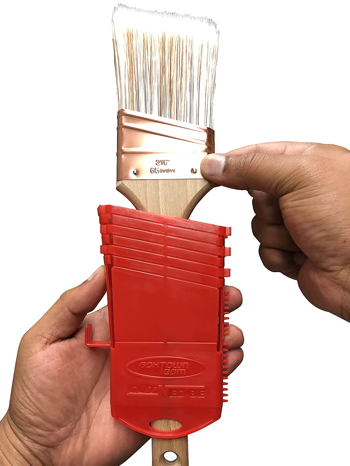 Paint brush with edge guard